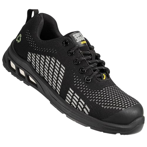 Image of SAFETY JOGGER Safety Shoe ECOFITZ S1 | Slip Resistant, 200J Steel Toe, Popcorn Technology, Lightweight, Anti-Static, Eco-Friendly Footwear | Size 08 UK /INDIA