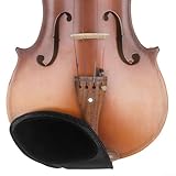 Kinnstützen-Abdeckung für Violinen, 4/4, 3/4, 1/2, 1/4, 1/8, 1/16, volle halbe Viertelgröße, weich, hautfreundlich, Schulterstützenschutz mit Atmung, Schwarz