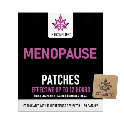 Menopause & Perimenopause Supplements Patches – Stronglife Natural 60 Vitamin & Herbal Transdermal Patches for Women – High Absorption, Hormonal Balance & Menopause Support
