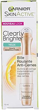 GarnierSkinActive Clearly Brighter Sheer Tinted Eye Roller, Light/Medium 0.5 oz (Pack of 3)