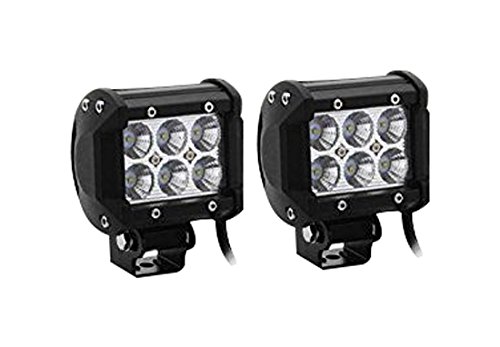 18w Cr-Series Work Light Pair-Bottom Mount, Spot Beam