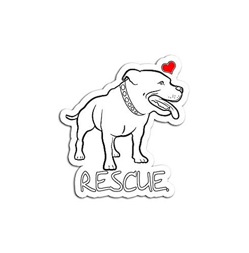 Rescue Love Smiling Pit Pitbull Dog Lover Sticker Graphic Auto
