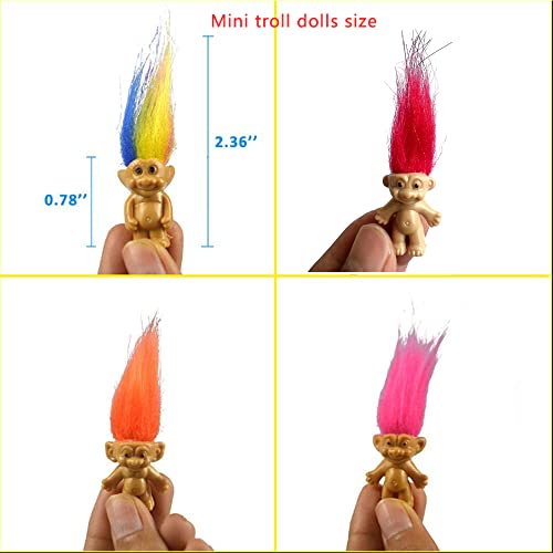 20 muñecos mini troll de PVC, 3 cm, set de 20 piezas miniatura 6