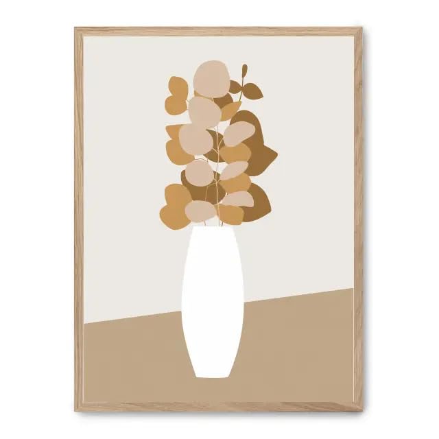 Cuadro brown botanicals FASE5 pour habiller un mur vide et réchauffer une pièce froide