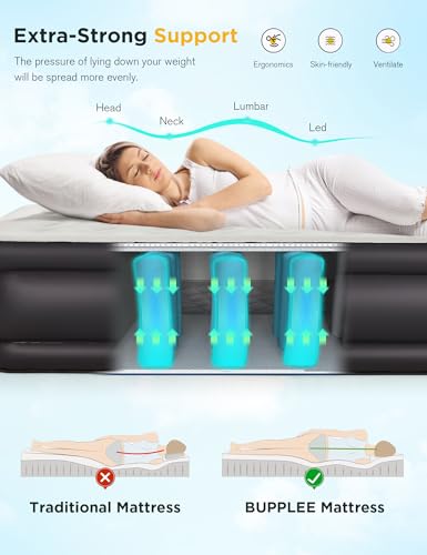 BUPPLEE 20" Queen Size Air Mattress with Built-in Pump YY-151 の商品画像 1