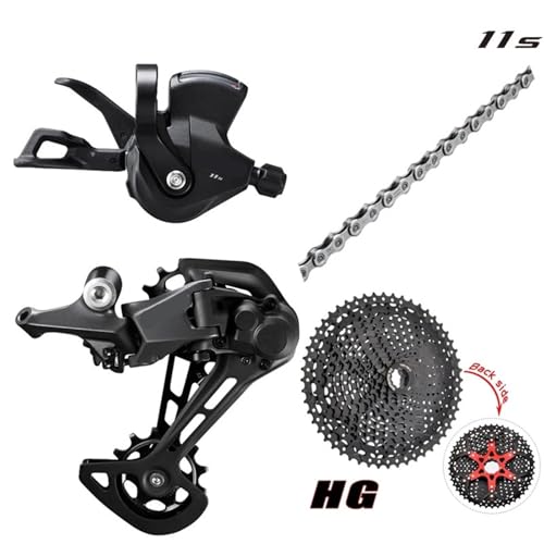 Compatible for Shimano DEORE M5100 1x11 Speed MTB Groupset Shifter Rear Derailleur Cassette Bicycle Replacement Parts(11-42T N)