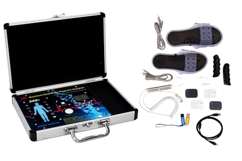 Image of 2026 Advanced 39G+ Quantum Resonance Magnetic Analyzer with 8-Mode TENS Therapy | 3-in-1 Full Body Scanner & Pain Relief Machine | Includes Slippers, Pads & Ear Clips | 54 Health Reports | Windows Laptop Compatible | Professional Health Analyzer with Rod
