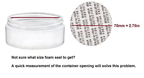 Rewarding Essentials 70 Mm Pressure Sensitive Qty 100 Ps Foam Cap Liners Tamper Seal Cap Liner Sealed For Your Protection #TOP7