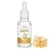 Flavour Drops 50ml - Flavdrops Geschmackstropfen ohne Kalorien - Für Quark, Porridge, Jogurt uvm - Vegan - Geschmack: White Chocolate (Weisse Schokolade)