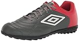 Umbro Men's Classico XI TF Soccer Turf Shoe, Gunmetal/Red/White, 11.5