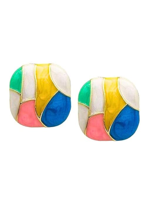 CLEO Bottega-Inspired Chunky Korean Stylish Earrings | Big Party Statement Studs | Celebrity Fashion Jewellery | Gifts For Women and Girls-image-23