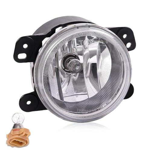 DOTCOM Fog Lights Compatible with Dodge Charger 2011-2014/Dodge Journey 2010-2018/Jeep Grand Cherokee 2011-2013/Jeep Wrangler 2010-2018/Jeep Cherokee 2014-2016,w/Bulbs Fog Lamp Assembly