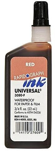 Koh-I-NoorUniversal Rapidograph Waterproof Ink (Red)