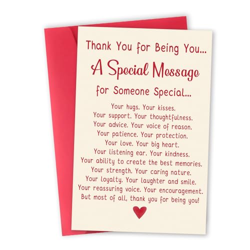 Funny Thank You Card, Special Thank You Cards for Women Men, Happy Appreciation Card for Wife Husband, Unique Thanks Gift for Girlfriend Boyfriend