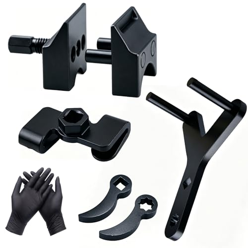 Suspension Tool Set Strut Spreader Tool & Lower Control Arm Prying Tool Wrench Extender Ball Joint Removal Tool Kit Fast Suspension Repair Heavy Duty Steel With 2pcs Pry Bar Wrench Adapter Head