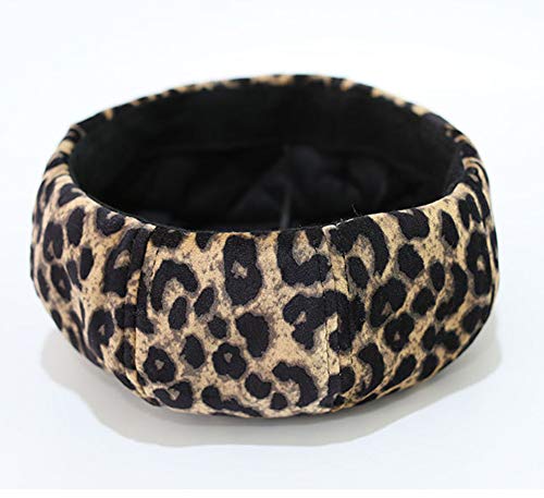 CRIZAN Fashion Vintage Leopard Print Beret Beanie Cap Hat for Little Girls Toddler Kids Children Yellow4