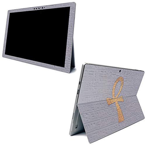 Image of MightySkins Carbon Fiber Skin for Microsoft Surface Pro 7 - Ankh | Textured Carbon Fiber Finish | Easy to Apply, Remove, and Change Styles | Made in The USA