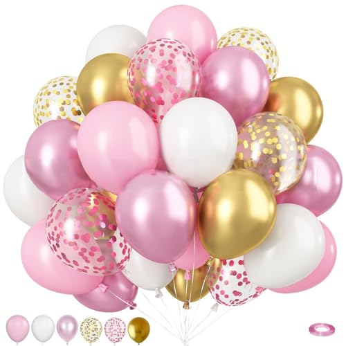 Luftballons Rosa 100 Stück 30cm Rosa Luftballon Geburtstag für Deko Geburtstag Ballons Deko Hochzeit Party Deko (Rosa)