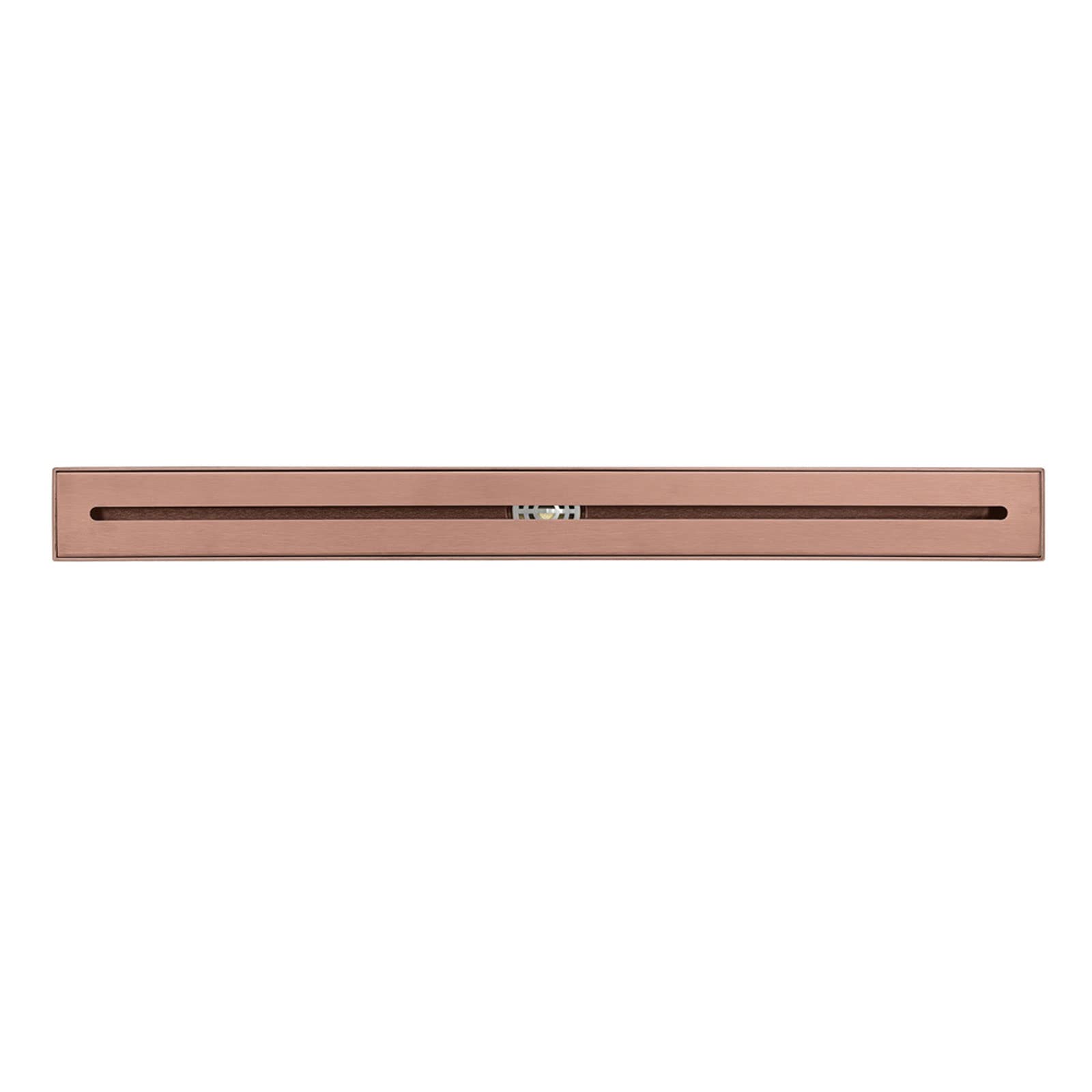 Angosto Canaleta de Ducha de Acero Inoxidable Desagüe de Ducha Rectangular con Cubierta Extraíble y Canal Lineal de Drenaje Rápido para Cocina, Baño, Ducha, Ga(Color:Oro Rosa Cepillado)