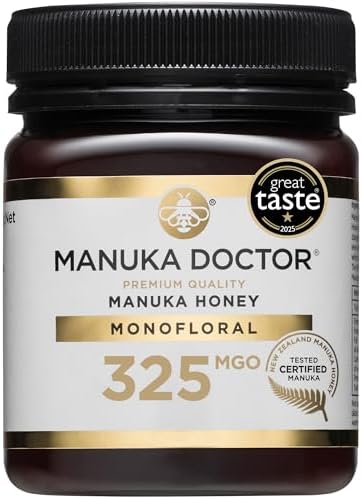Manuka Doctor - MGO 325+ Manuka Honey Monofloral, 100% Pure New Zealand Honey. Certified. Guaranteed. Raw. Non-GMO (8.75 oz)
