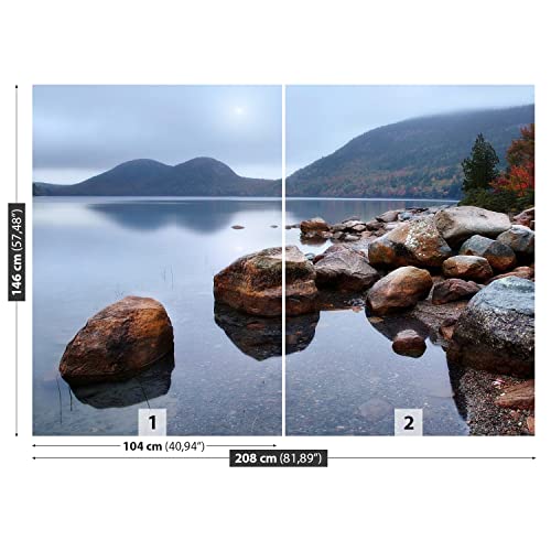 Papier Peint Montagnes de Lacs Tulup 208x146cm pour Décoration Murale de Salon - 6