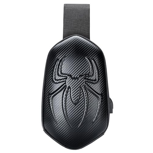 O-TBOST EVA Hard Shell Sling Bag for Men Anti-Theft Spider Crossbody Bag for Travel Cycling with USB Charging Port (Carbon Fiber)