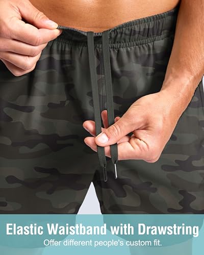 Image of G Gradual Men's Athletic Running Shorts with Zipper Pockets Quick Dry 7 inch / 5 inch / 9 inch Workout Gym Shorts for Basketball Hiking