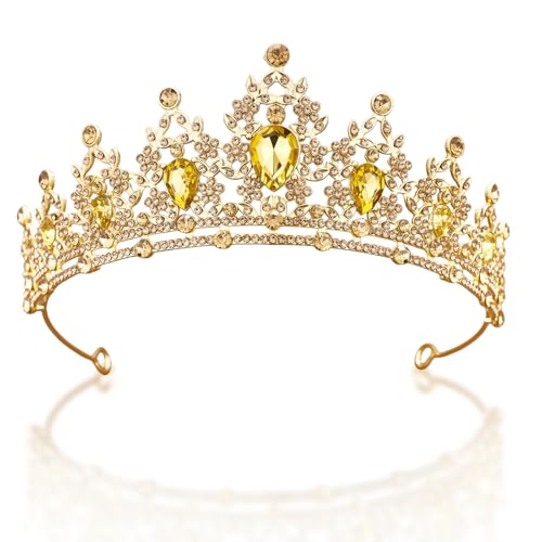 Zyiphor Couronne Princesse Enfant,Diadème Femme,Tiara Cristal Couronne Tiare Baroque,DiadèMe de...