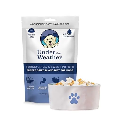 Under the Weather Bland Diet for Dogs | Easy to Digest for Sick Dogs |Always Be Ready| Contains Electrolytes - All Natural Freeze Dried 100% Human Grade Meats| 1 Pack- Rice Turkey & Sweet Potato - 6oz