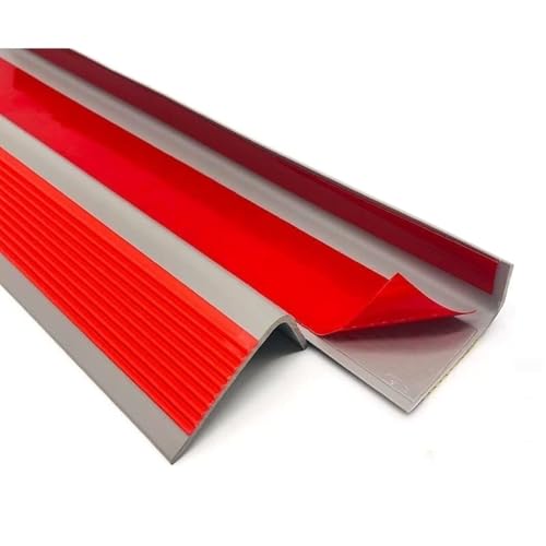 Nariz de escalera de PVC, borde de goma autoadhesivo, peldaños antideslizantes para peldaños de interior/exterior, tiras precortadas,