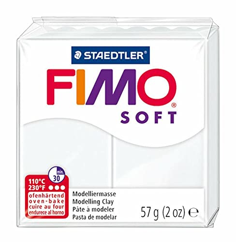 Fimo Soft and Effect Polymer Oven Modelling Clay, 57g, Set of 6 Colours, Christmas Tones, Christmas colours, black, white - Image 3