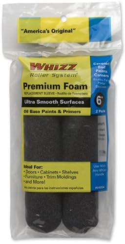 4-Inch 54060 Whizz Premium Foam Paint Roller Cover, Black, 2-Pack, Color image 4