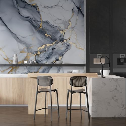 Image of Barebeauty 60 x 200 cm Kitchen Wallpaper, Self Adhesive Oil Proof Waterproof Wall Sticker for Kitchen, Anti-Mold Heat Resistant Backsplash Wall Covering (Pack of 3, 38.76 Sq. Ft. Approx)