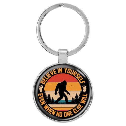 Image of Bigfoot 1.5 inch x 3 inch Domed Keychain Backpack Pull