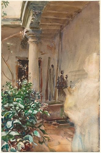 Toile le patio de John Singer Sargent pour grand salon lumineux