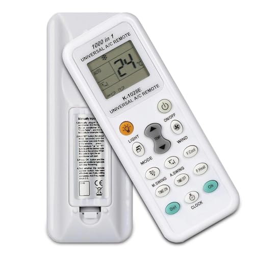 SJACXANM Télécommande Universelle Climatiseur, Telecommande Universelle TCL, Compatible avec Plus de 1000 Marques telles Que Gree, Midea, Samsung, Sanyo,...