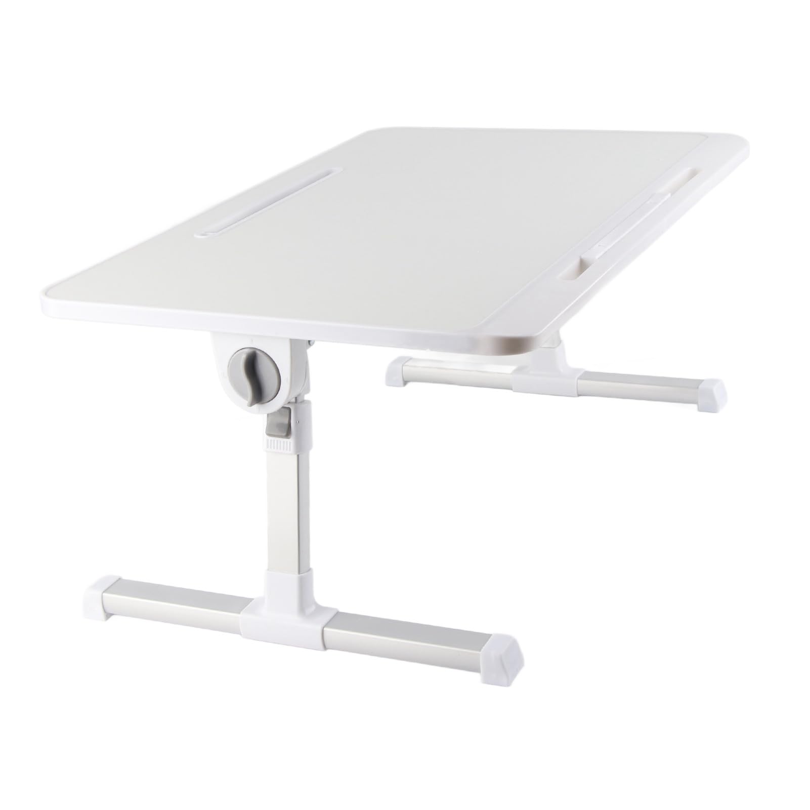 Regulowany, Składany Stolik Nocny na Laptopa ze Stopu Aluminium z Obrotowym Pulpitem, Przenośna Podstawka na Laptopa do Pisania, Pracy, Czytania w Pokoju Wieloosobowym, 23,6 X 15,7 Cala