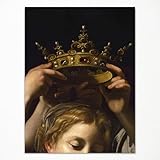 La Couronne de Bartolomeo Cavarozzi Peinture à L'huile : Améliorez votre décoration d'intérieur avec une reproduction de « La Couronne » de Bartolomeo Cavarozzi, un chef-d'œuvre de l'époque de la Renaissance. Cette peinture à l'huile exquise représente une reine couronnée, capturant l'élégance royale et l'art détaillé caractéristique du travail de Cavarozzi. Disponible en plusieurs tailles, y compris 30,5 x 40,6 cm, 40,6 x 61 cm et 61 x 91,4 cm.