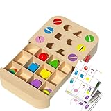 Générique Shape Sorter Toy - Wooden Educational Color Sorting Game for...