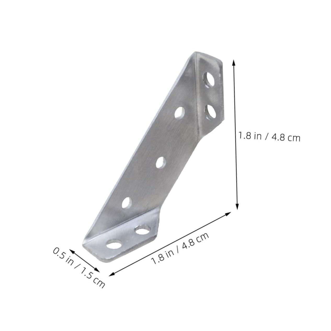 CIYODO 6pcs Corner Connectors for Wood Angle Brackets Furniture Corner Connectors Silver Stainless Steel Braces Brackets
