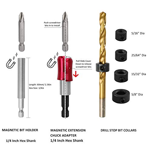 Foto de KingTool Kit de accesorios de perforación y conducción (juego de 318 destornilladores y brocas KingTool) (imagen 6)