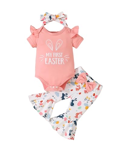 Image of Doresbebe Newborn Baby Girl Clothes Infant Outfits Summer Romper Floral Pant Sets Hat Headband