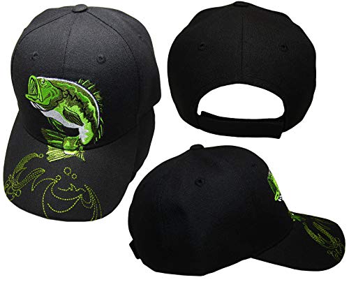 Gorra Negra Kiss My Bass Bordada Fish miniatura 1