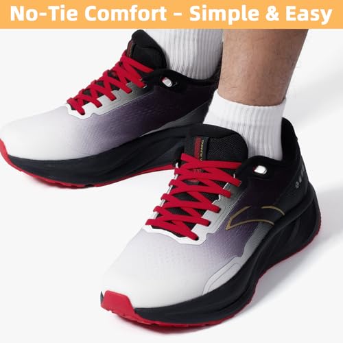 Image of Stepace 2 Pairs Elastic No Tie Shoe Laces for Kids and Adults Sneakers, Stretch Flat Tieless Shoestrings