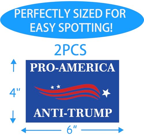Image of 2 Pack Pro America Anti Trump Car Magnet - Anti Trump Car Magnets Auto Truck Fridge Magnetic Decal Bumper Magnet