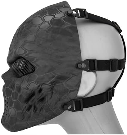 Vista 2 de UK Arms Airsoft Full Face Metal Mesh Villain Airsoft Máscara de equipo de protección - TYP