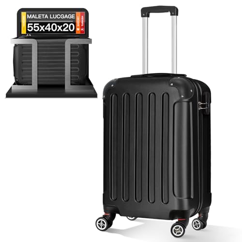 ARTREE Maleta de Cabina 55x40x20 ABS, Ligera y Compacta para Viajes en Avión, Equipaje de Mano para Hombre y Mujer, Dimensiones 52 cm