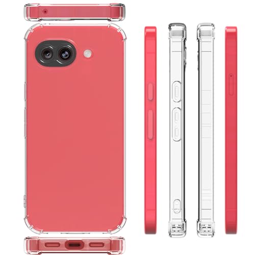 for Google Pixel 10A Case: Clear Unisex Shockproof Flexible TPU Slim Fit Transparent Protective Phone Crystal Clear for Pixel 10A Case- (Clear) - image 5
