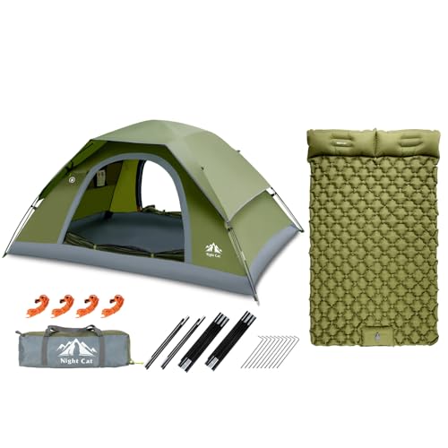 Carpa Night Cat para 4 personas con colchón inflable doble