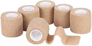 Ivy Medical Care Self Adhesive Bandage Wrap – 6Pcs Medical Tape Vet Wrap Rolls – 5 Yards Non-Woven Cohesive Bandage – Highly Breathable First Aid Medical Tape – Ideal for Strains, Compression